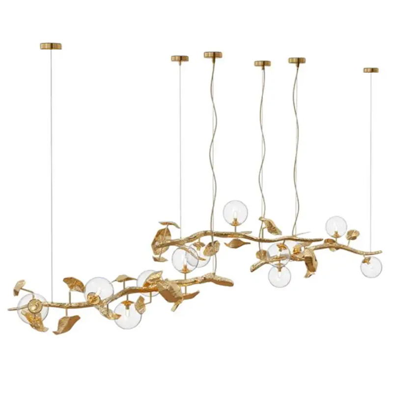 Люстра Modern Contemporary Hera Suspension Lamp Латунь Прозрачный Люстра Modern Contemporary Hera Suspension Lamp Латунь Прозрачный в Брянске | Loft Concept
