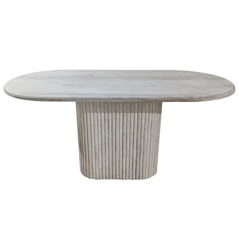 Консоль Annabel Grey Travertine Console Серый Консоль Annabel Grey Travertine Console Серый в Брянске | Loft Concept
