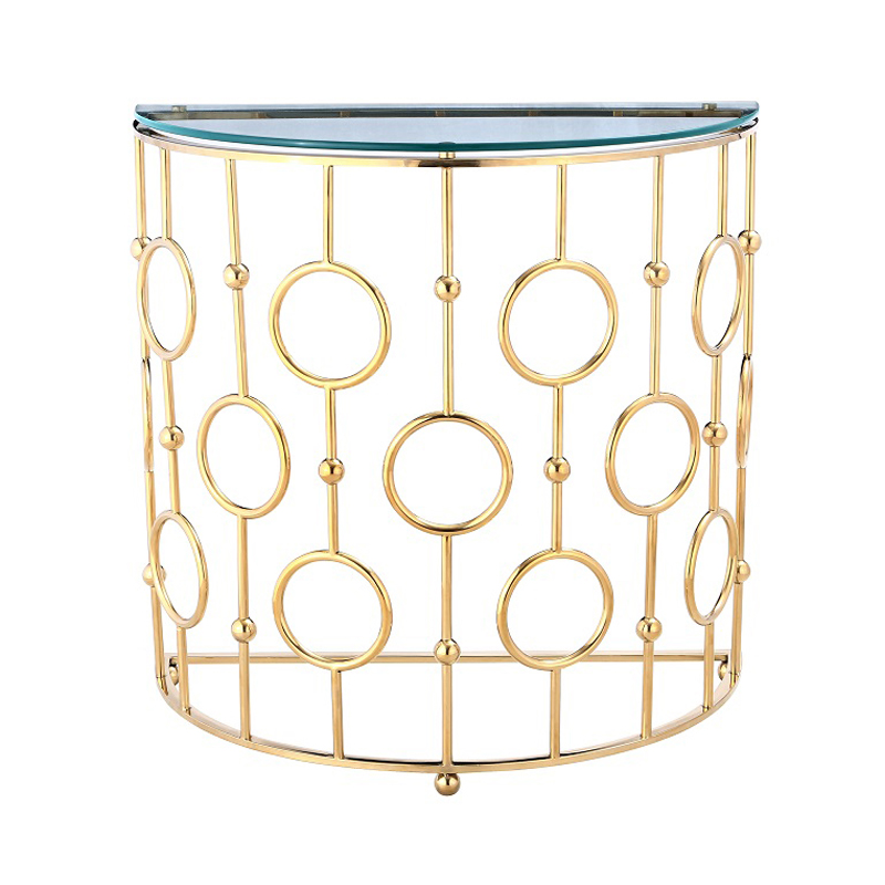 Консоль Console Insignia Rings gold Золотой в Брянске | Loft Concept 