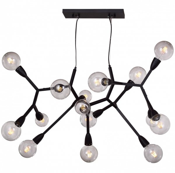 Люстра Polygon Chandelier 15 Black Черный Люстра Polygon Chandelier 15 Black Черный в Брянске | Loft Concept