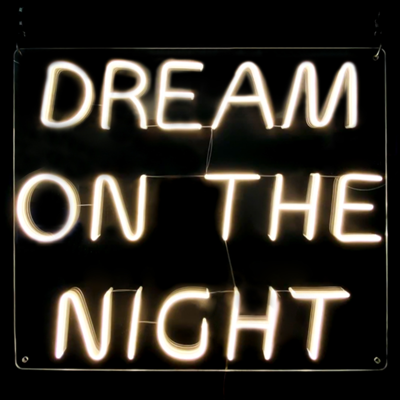 Неоновая настенная лампа Dream On The Night Neon Wall Lamp Прозрачный Желтый Неоновая настенная лампа Dream On The Night Neon Wall Lamp Прозрачный Желтый в Брянске | Loft Concept