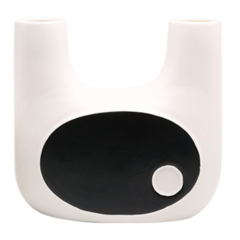 Ваза Molecule Collection Kyou Vase Белый Черный Ваза Molecule Collection Kyou Vase Белый Черный в Брянске | Loft Concept