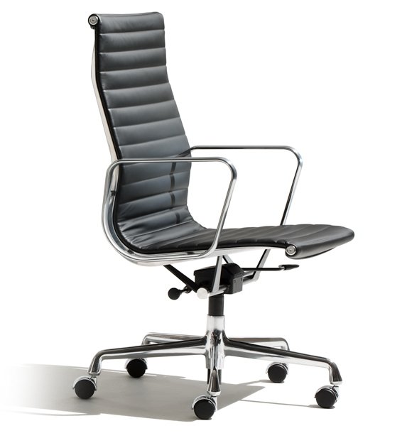Кресло Aluminum Group Executive Chair Белый Черный Серебряный в Брянске | Loft Concept 