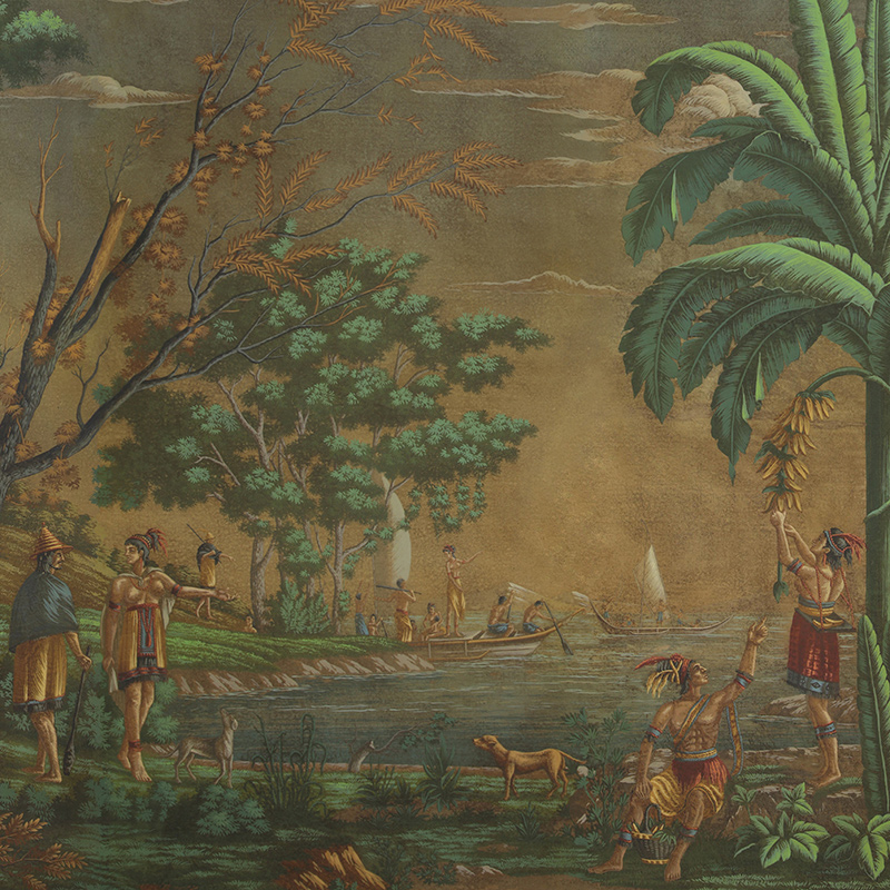 Обои ручная роспись Les Sauvages de la Mer Pacifique Paille on antique scenic Xuan paper Обои ручная роспись Les Sauvages de la Mer Pacifique Paille on antique scenic Xuan paper в Брянске | Loft Concept
