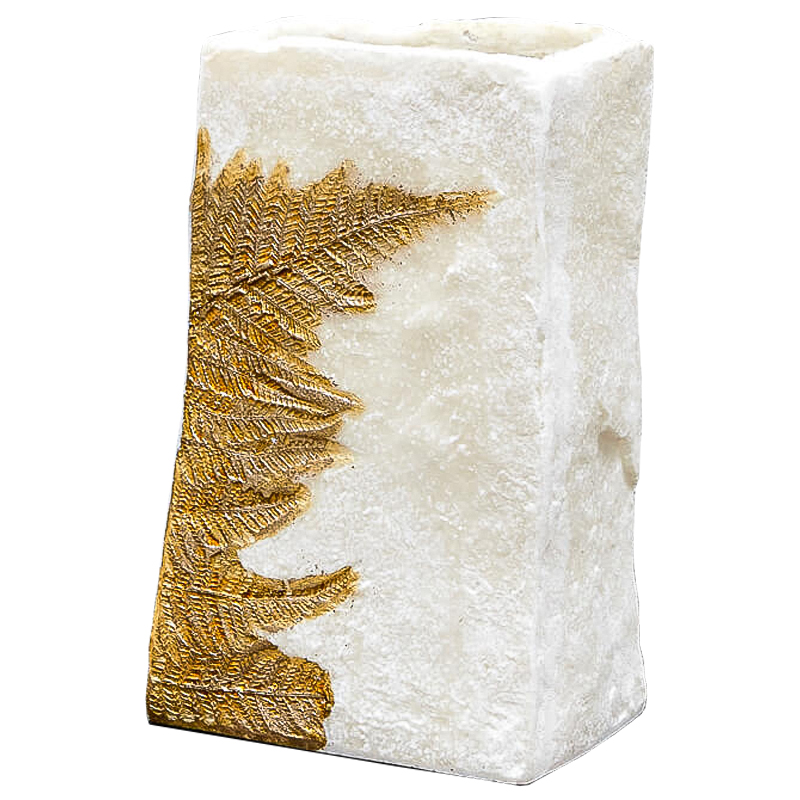 Ваза Ancient Fossil Vase 23 см Белый Золотой Ваза Ancient Fossil Vase 23 см Белый Золотой в Брянске | Loft Concept