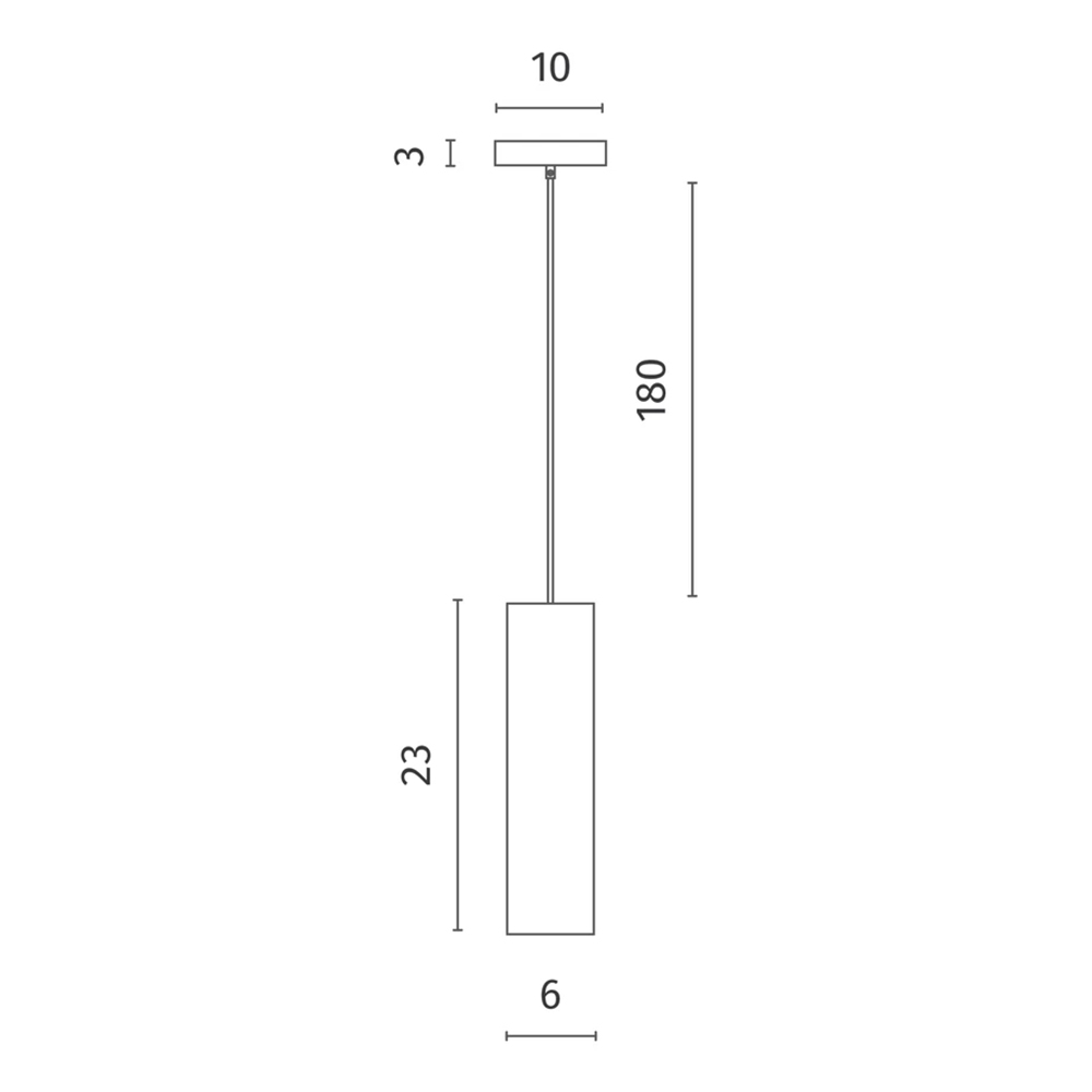 Подвесной светильник в форме цилиндра Douro Light черный бетон в Брянске