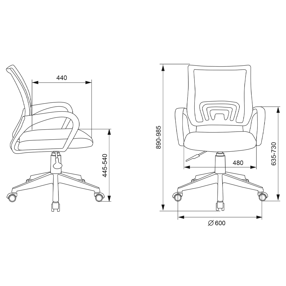 Офисное кресло с основанием из белого пластика Desk chairs Green Офисное кресло с основанием из белого пластика Desk chairs Green в Брянске