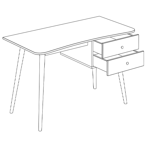 Письменный стол с принтом на ящиках Elise Desk Письменный стол с принтом на ящиках Elise Desk в Брянске
