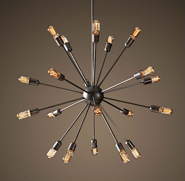 Люстра Loft Industrial Sputnik Chandelier 100 Черный Люстра Loft Industrial Sputnik Chandelier 100 Черный в Брянске | Loft Concept