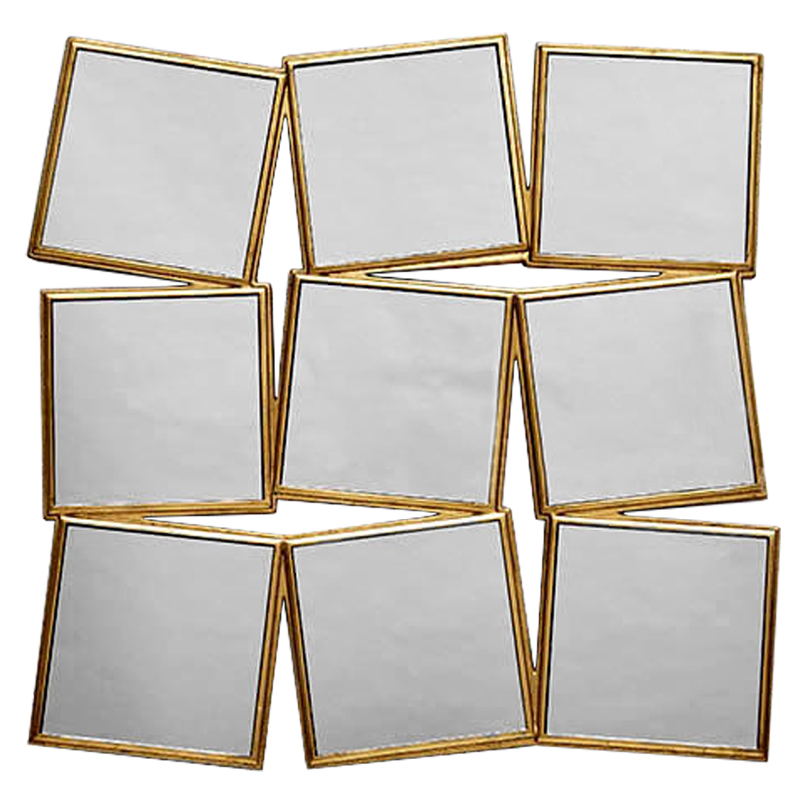 Зеркало Quadraticus Mirror Золотой Зеркало Quadraticus Mirror Золотой в Брянске | Loft Concept