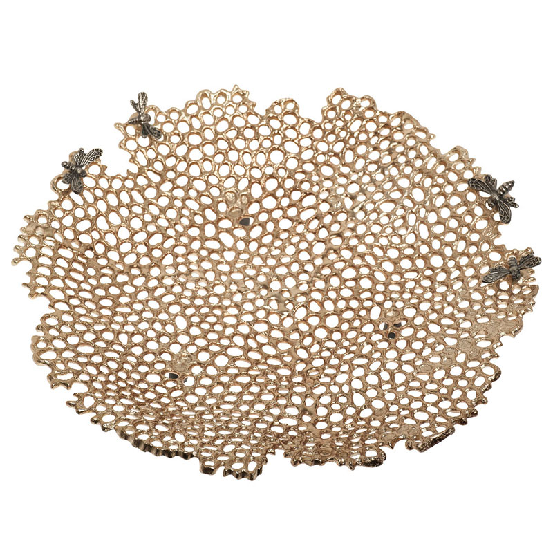 Поднос Honeycomb Золотой Поднос Honeycomb Золотой в Брянске | Loft Concept