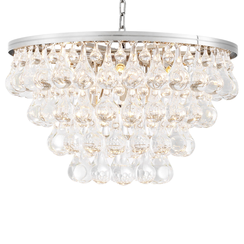 Люстра Eichholtz Chandelier Bolzano Никель Прозрачный Люстра Eichholtz Chandelier Bolzano Никель Прозрачный в Брянске | Loft Concept