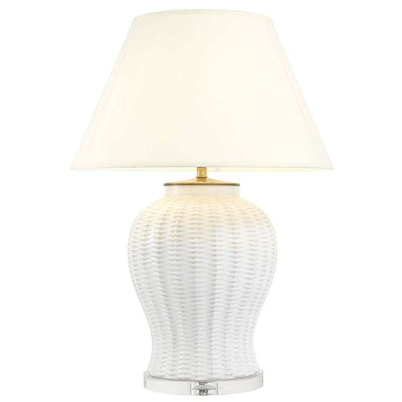 Настольная лампа Eichholtz Table Lamp Meyers Белый Прозрачный (Transparent) Настольная лампа Eichholtz Table Lamp Meyers Белый Прозрачный (Transparent) в Брянске | Loft Concept