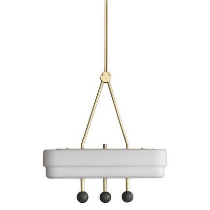 BERT FRANK SPATE PENDANT Bert Frank Латунь Белый в Брянске | Loft Concept 