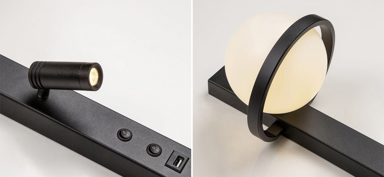 Бра Поворотный спот Pots light Черный - фото №1