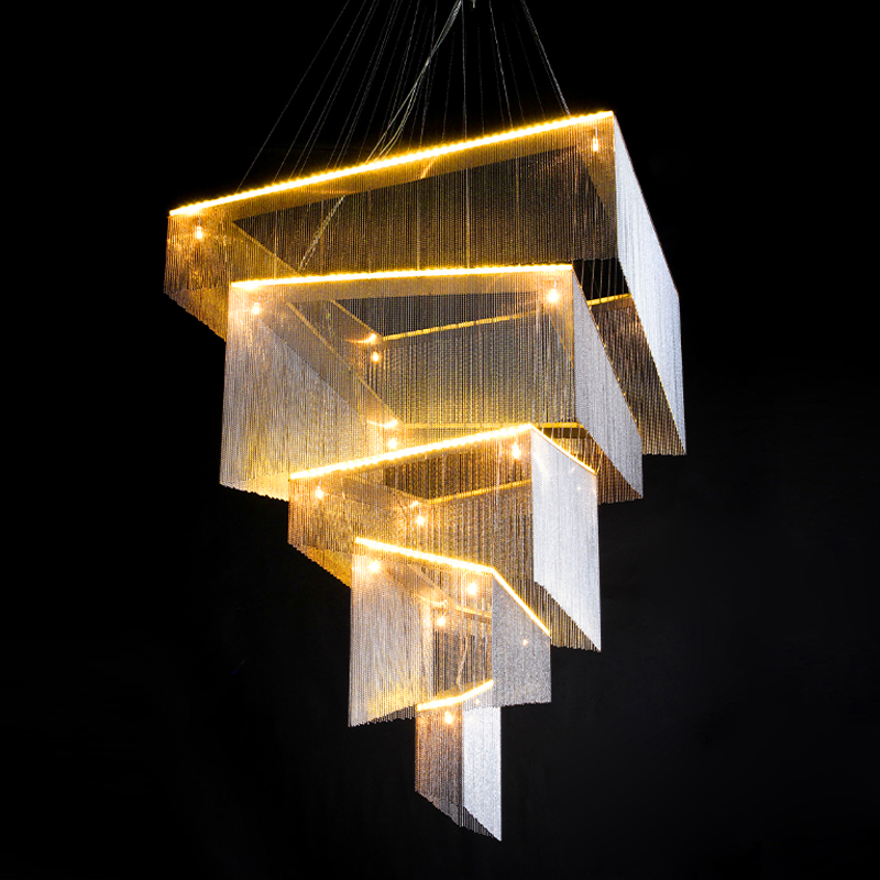 Люстра Золотые цепочки Willowlamp Geometric Storm Gold Золотой Люстра Золотые цепочки Willowlamp Geometric Storm Gold Золотой в Брянске | Loft Concept