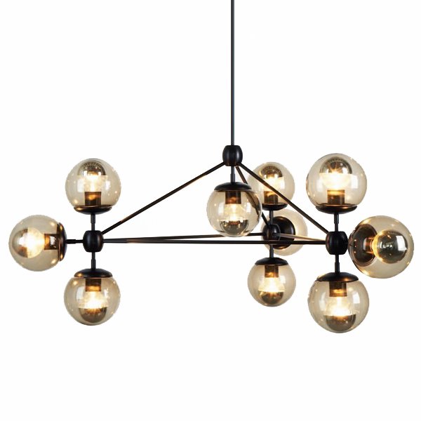 Люстра Modo Chandelier 10 Globes Дымчатый (Smoke) Люстра Modo Chandelier 10 Globes Дымчатый (Smoke) в Брянске | Loft Concept