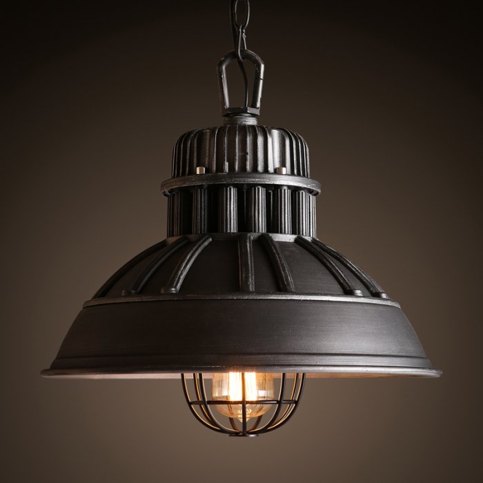 Подвесной светильник Loft Industrial Metal Cage Elder Черный Подвесной светильник Loft Industrial Metal Cage Elder Черный в Брянске | Loft Concept