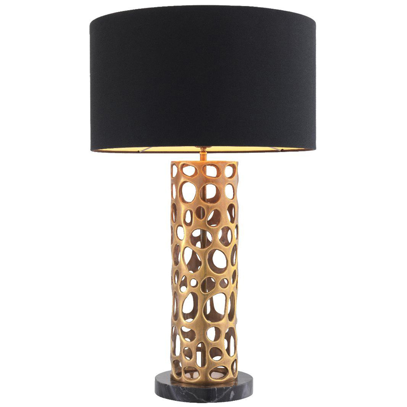 Настольная лампа Eichholtz Table Lamp Dix Brass Черный Винтажная латунь Черный Мрамор Nero Золотой Настольная лампа Eichholtz Table Lamp Dix Brass Черный Винтажная латунь Черный Мрамор Nero Золотой в Брянске | Loft Concept