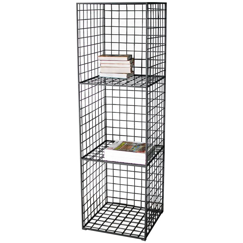 Стеллаж Carney Black Industrial Metal Rust Rack Черный Стеллаж Carney Black Industrial Metal Rust Rack Черный в Брянске | Loft Concept