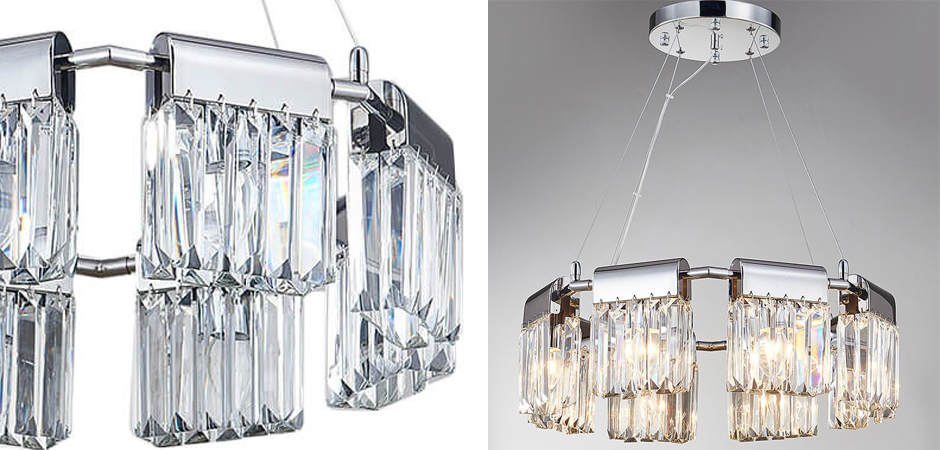 Люстра Crystal Pendants chrome 8 Люстра Crystal Pendants chrome 8 - Loft-Concept в Брянске