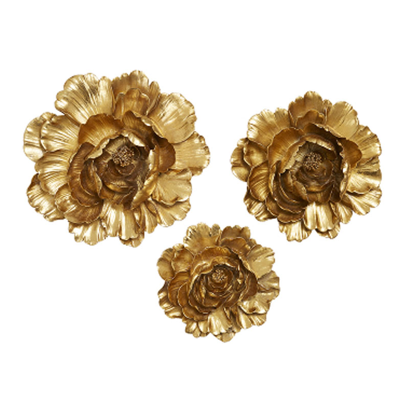 Аксессуар на стену Decor Flowers Rose Hip gold Золотой Аксессуар на стену Decor Flowers Rose Hip gold Золотой в Брянске | Loft Concept