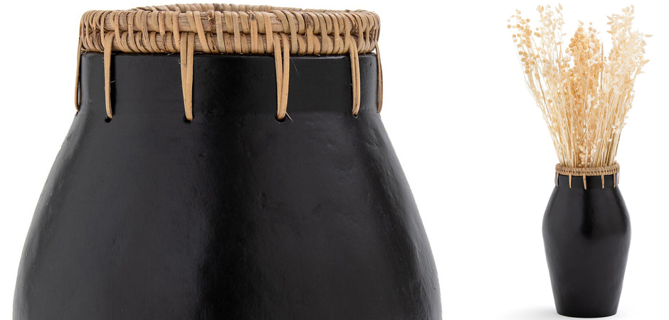 Ваза Ceramic Vase & Rattan D15 Ваза Ceramic Vase & Rattan D15 - Loft-Concept в Брянске