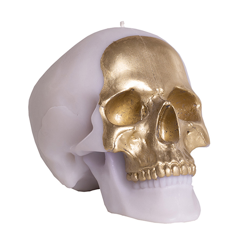 Свеча Gold Skull Белый Золотой Свеча Gold Skull Белый Золотой в Брянске | Loft Concept