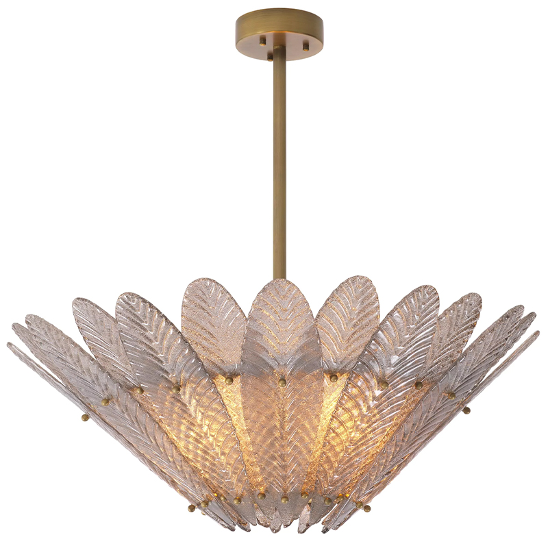 Люстра Eichholtz Chandelier Scala Латунь Стекло Смок Люстра Eichholtz Chandelier Scala Латунь Стекло Смок в Брянске | Loft Concept