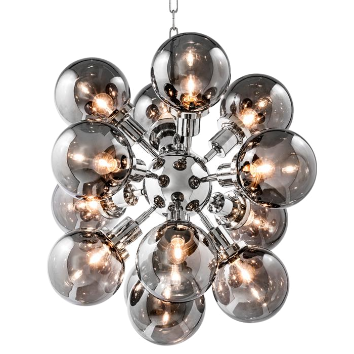 Люстра Chandelier Ludlow Nickel Никель Дымчатый (Smoke) Люстра Chandelier Ludlow Nickel Никель Дымчатый (Smoke) в Брянске | Loft Concept