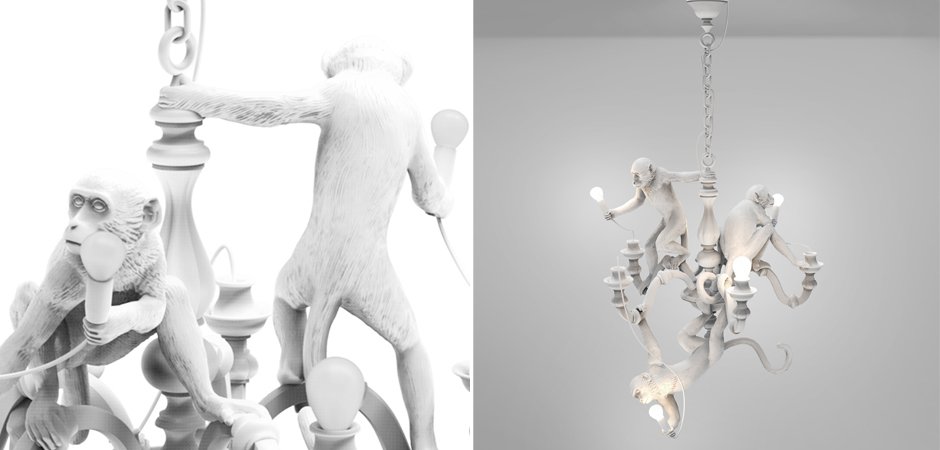 Люстра Seletti Monkey Chandelier White Люстра Seletti Monkey Chandelier White - Loft-Concept в Брянске