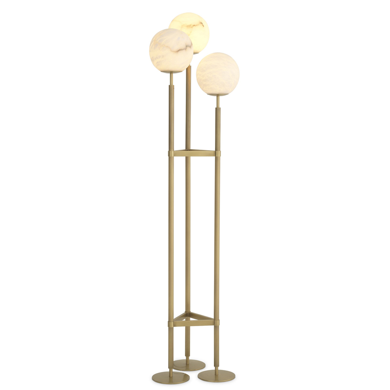 Торшер Eichholtz Floor Lamp Fiori Латунь Белый Торшер Eichholtz Floor Lamp Fiori Латунь Белый в Брянске | Loft Concept