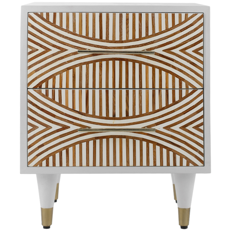 Тумба Arc Bedside Table Белый Коричневый Латунь Тумба Arc Bedside Table Белый Коричневый Латунь в Брянске | Loft Concept