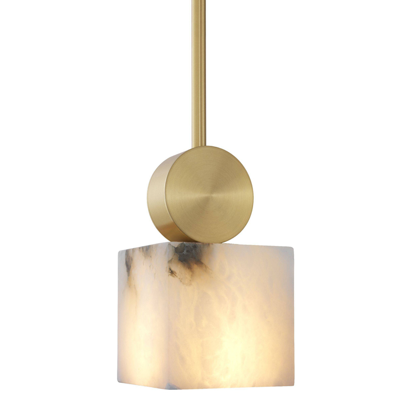 Подвесной светильник Eichholtz Chandelier Etruscan Square Латунь Белый Подвесной светильник Eichholtz Chandelier Etruscan Square Латунь Белый в Брянске | Loft Concept
