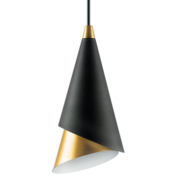 Подвесной светильник Lucio Black and Gold One Черный Золотой Подвесной светильник Lucio Black and Gold One Черный Золотой в Брянске | Loft Concept