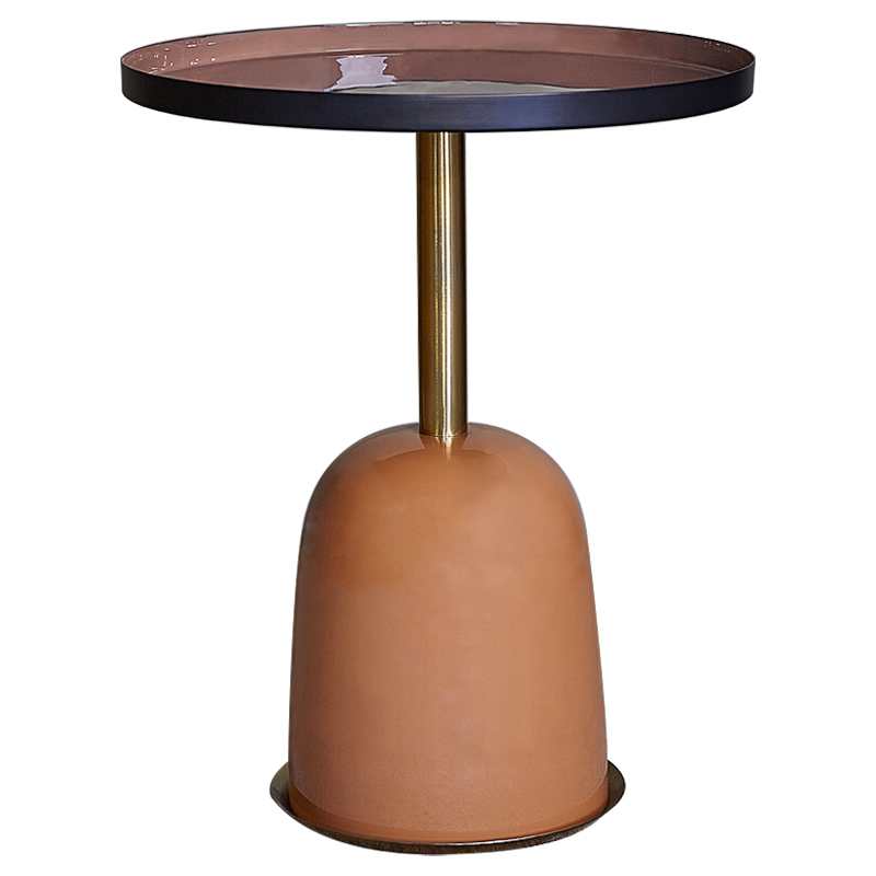 Приставной стол Elmer Side Table Латунь Оранжевый Дымчатая Роза Приставной стол Elmer Side Table Латунь Оранжевый Дымчатая Роза в Брянске | Loft Concept