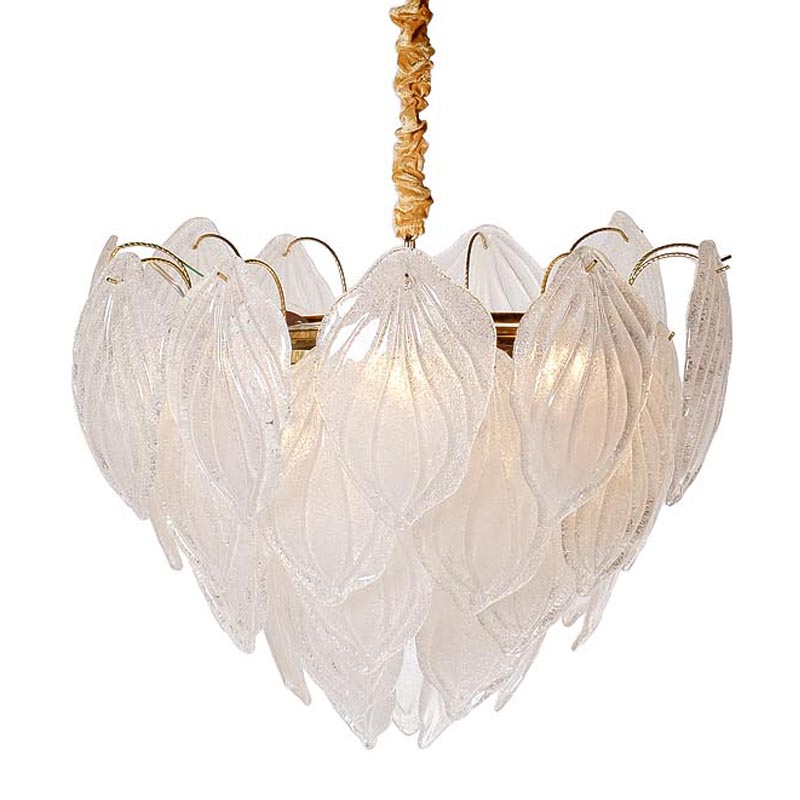 Люстра Textured Glass Chandelier Petal 8 Глянцевое золото Люстра Textured Glass Chandelier Petal 8 Глянцевое золото в Брянске | Loft Concept