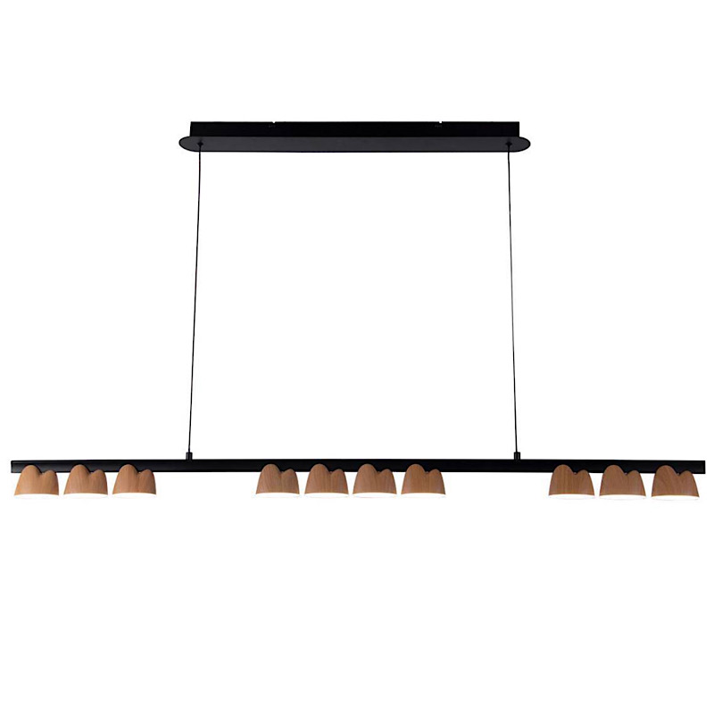 Люстра Collection Wooden Eco Light 135 Черный матовый Прозрачный в Брянске | Loft Concept 
