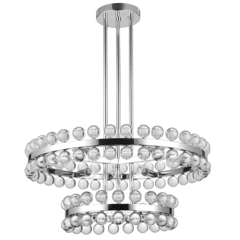 Sacramento Transparent Balls Two Circle Chandelier Хром Прозрачный Sacramento Transparent Balls Two Circle Chandelier Хром Прозрачный в Брянске | Loft Concept
