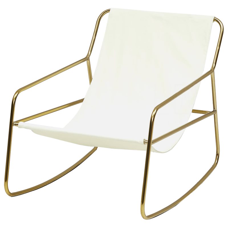 Кресло-качалка Etienne Chair Белый Золотой в Брянске | Loft Concept 