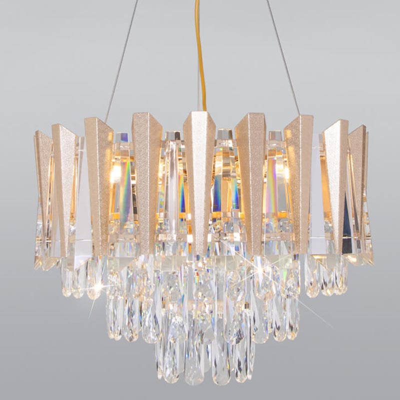 Люстра Crystal Edge Chandelier Прозрачный (Transparent) Золотой Люстра Crystal Edge Chandelier Прозрачный (Transparent) Золотой в Брянске | Loft Concept