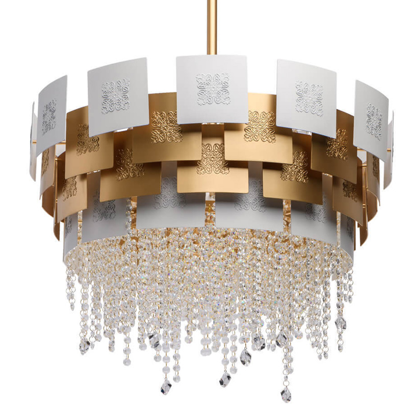 Люстра Engraving Plates White Gold Белый Золотой Люстра Engraving Plates White Gold Белый Золотой в Брянске | Loft Concept