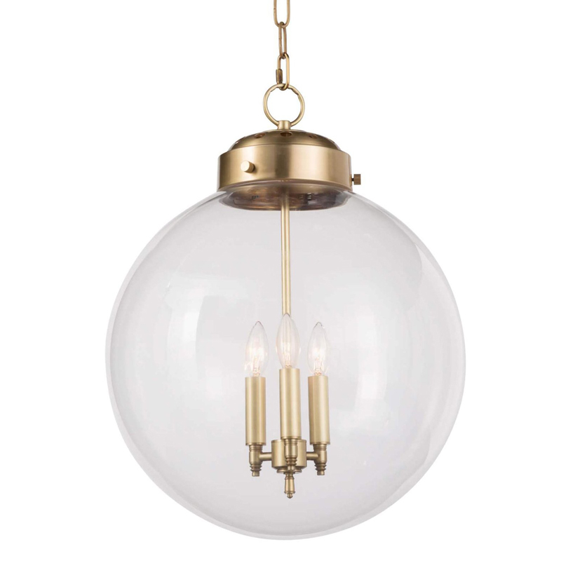 Подвесной светильник Conor Globe Hanging lamp Gold Золотой Прозрачный (Transparent) Подвесной светильник Conor Globe Hanging lamp Gold Золотой Прозрачный (Transparent) в Брянске | Loft Concept