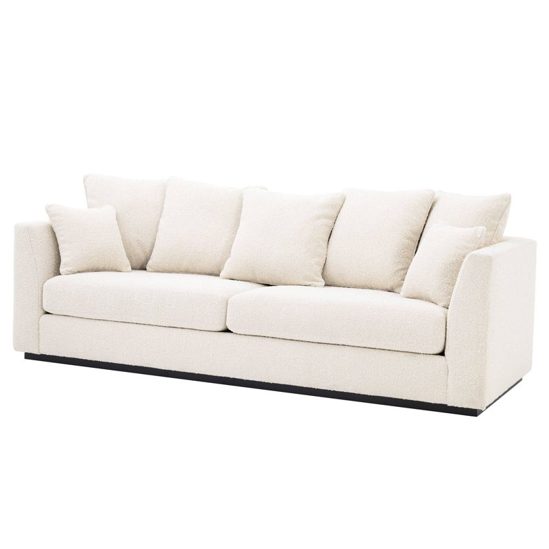 Диван Eichholtz Sofa Taylor boucle cream Кремовый Черный Диван Eichholtz Sofa Taylor boucle cream Кремовый Черный в Брянске | Loft Concept