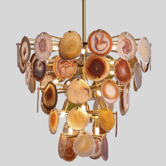 Люстра MARJORIE SKOURAS BEBE CHANDELIER AGATE natural Золотой в Брянске | Loft Concept 