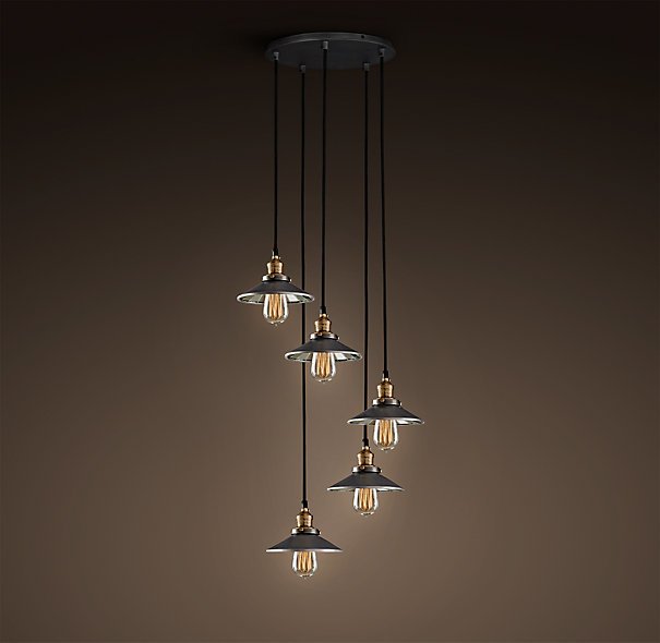 Люстра Loft Cone Pendant Reflector 5 Черный Люстра Loft Cone Pendant Reflector 5 Черный в Брянске | Loft Concept