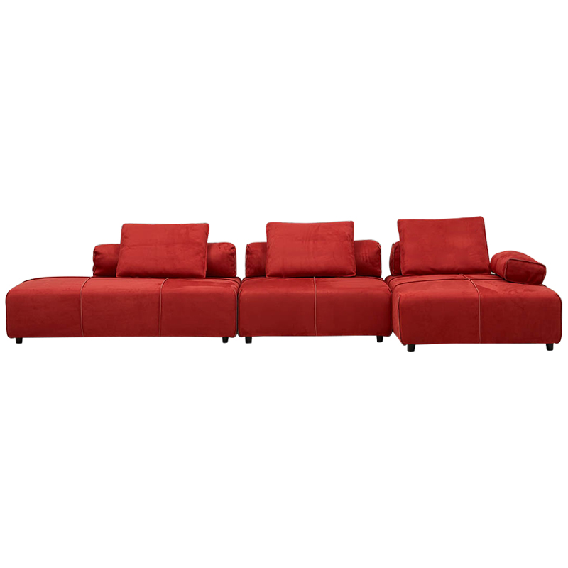 Угловой диван Quinn Red Sofa Красный Угловой диван Quinn Red Sofa Красный в Брянске | Loft Concept