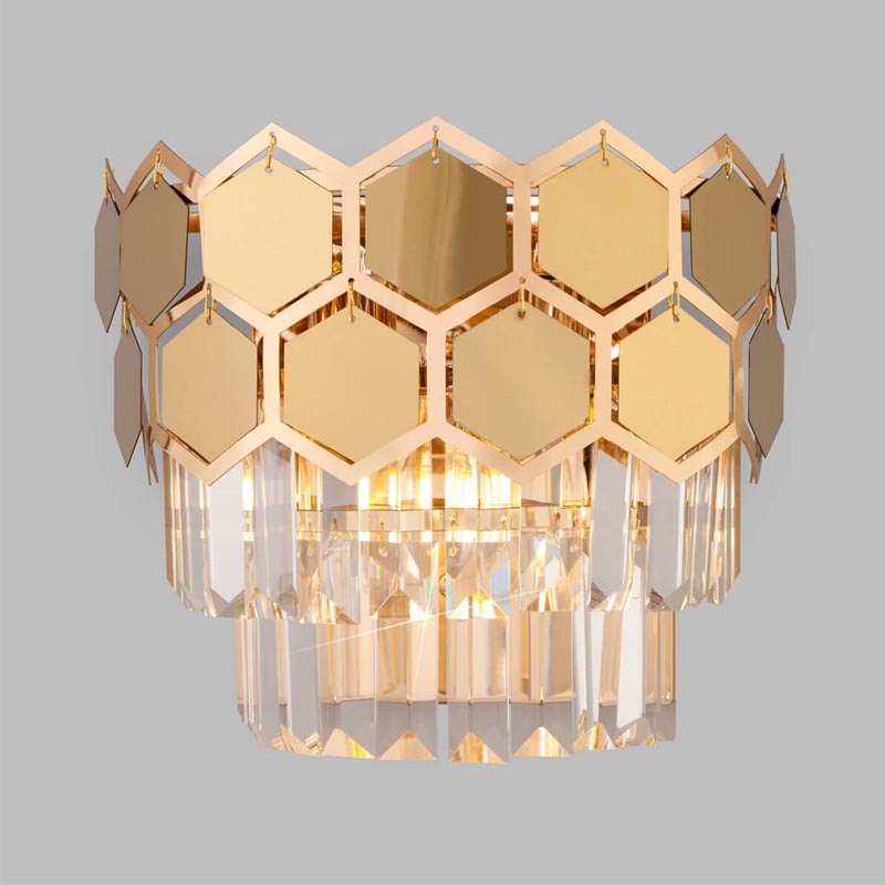 Бра Hanging Hexagon Moira Sconce gold Прозрачный (Transparent) Золотой Бра Hanging Hexagon Moira Sconce gold Прозрачный (Transparent) Золотой в Брянске | Loft Concept