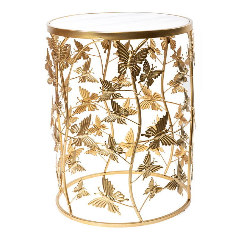 Приставной стол Gold Butterfly белый мрамор Золотой Белый Мрамор Bianco Приставной стол Gold Butterfly белый мрамор Золотой Белый Мрамор Bianco в Брянске | Loft Concept
