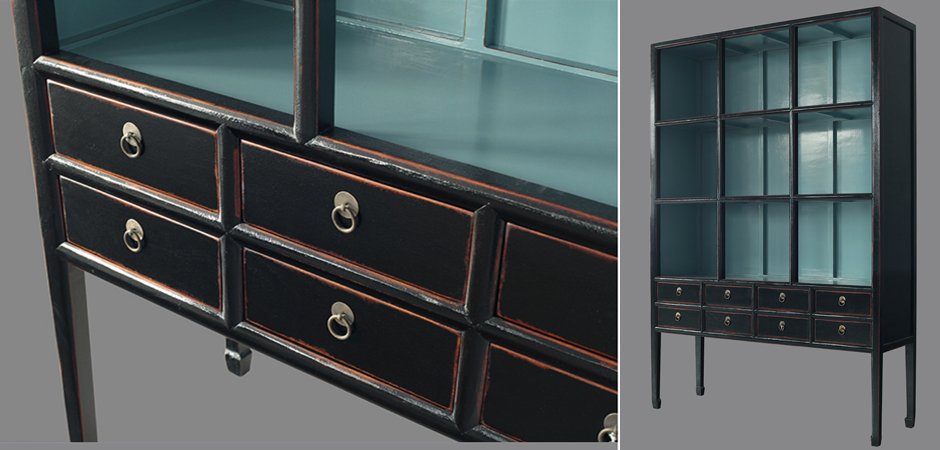 Стеллаж Сhinoise black and blue Стеллаж Сhinoise black and blue - Loft-Concept в Брянске